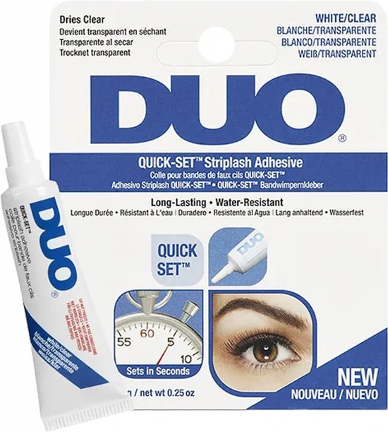 Duo Quick-Set striplash wimperlijm - 7 gram - Wit/transparant