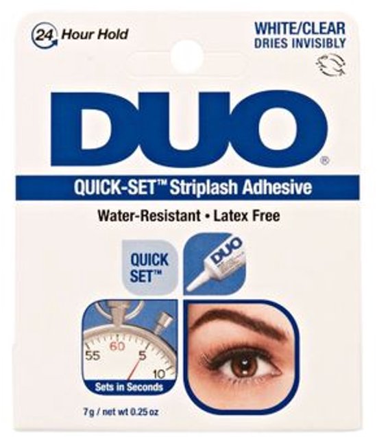 Duo Quick-Set striplash wimperlijm - 7 gram - Wit/transparant