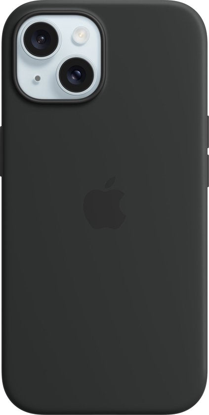 Apple iPhone 15 siliconen hoesje - MagSafe - Zwart