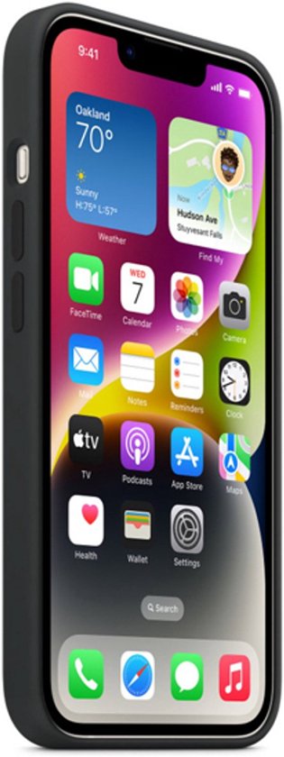 Apple iPhone 15 siliconen hoesje - MagSafe - Zwart