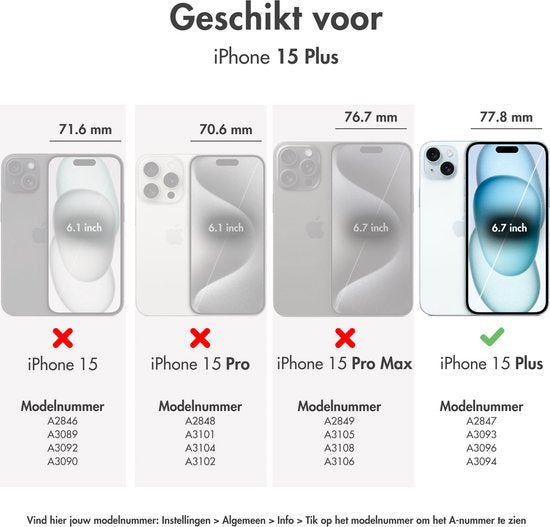 Apple iPhone 15 Plus siliconen hoesje - MagSafe - Zwart