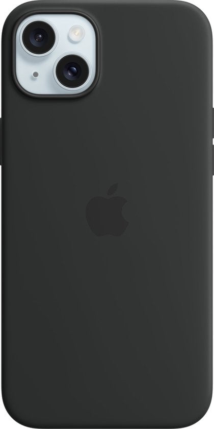 Apple iPhone 15 Plus siliconen hoesje - MagSafe - Zwart
