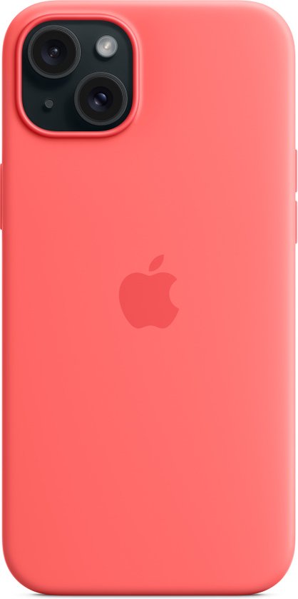 Apple iPhone 15 Plus siliconen hoesje - MagSafe - Guava