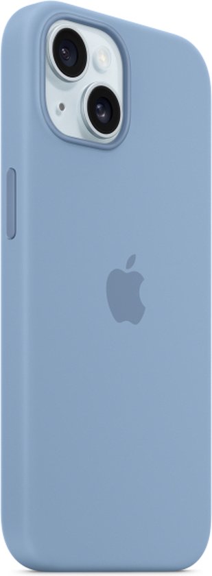 Apple iPhone 15 Plus hoesje - siliconen MagSafe - Winter Blue