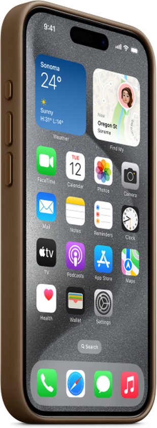 Apple iPhone 15 Pro hoesje - FineWoven MagSafe - Taupe