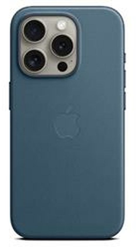 Apple FineWoven hoesje - iPhone 15 Pro - MagSafe - Pacific Blue