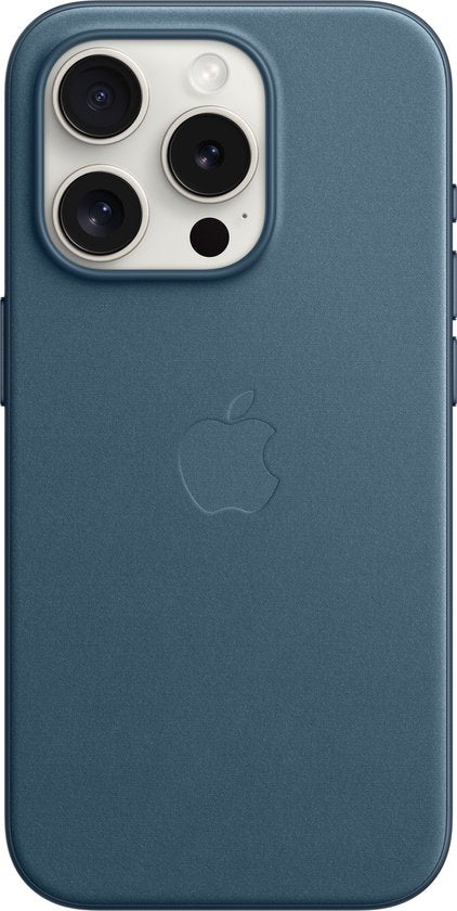 Apple FineWoven hoesje - iPhone 15 Pro - MagSafe - Pacific Blue