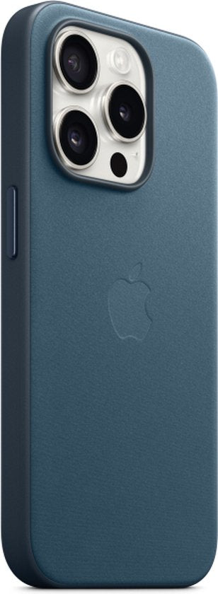 Apple FineWoven hoesje - iPhone 15 Pro - MagSafe - Pacific Blue