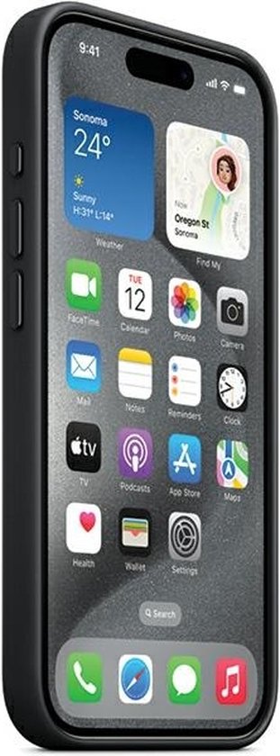 Apple iPhone 15 Pro Max hoesje - FineWoven MagSafe - Zwart