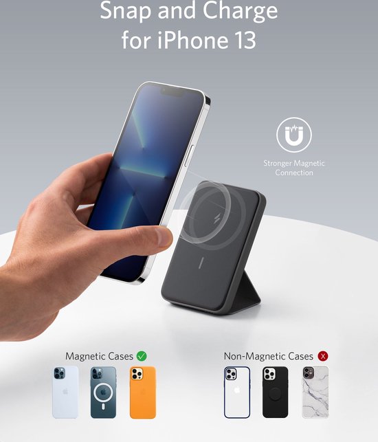 Anker PowerCore Mag Go powerbank - 5K - Zwart