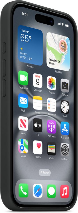 Apple siliconen hoesje - MagSafe iPhone 16 - Zwart