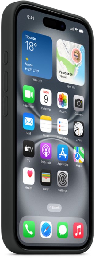 Apple siliconen hoesje - MagSafe iPhone 16 - Zwart