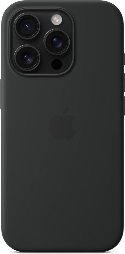 Apple iPhone 16 Pro hoesje - siliconen MagSafe backcover - Zwart