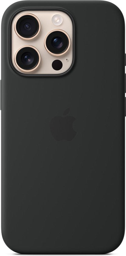 Apple iPhone 16 Pro hoesje - siliconen MagSafe backcover - Zwart