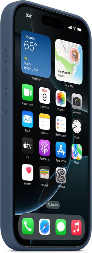 Apple iPhone 16 Pro hoesje - siliconen backcover - MagSafe - Denim