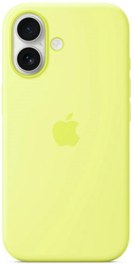 Siliconen hoesje geschikt voor iPhone 17 - MagSafe - Neon yellow