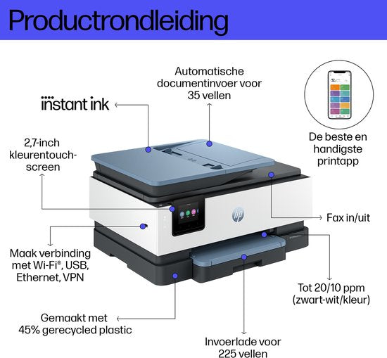 HP OfficeJet Pro 8135e all-in-one inkjetprinter - Crater Lake