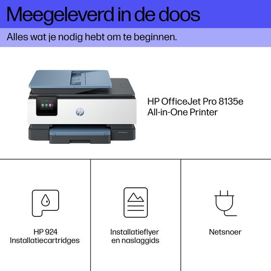 HP OfficeJet Pro 8135e all-in-one inkjetprinter - Crater Lake