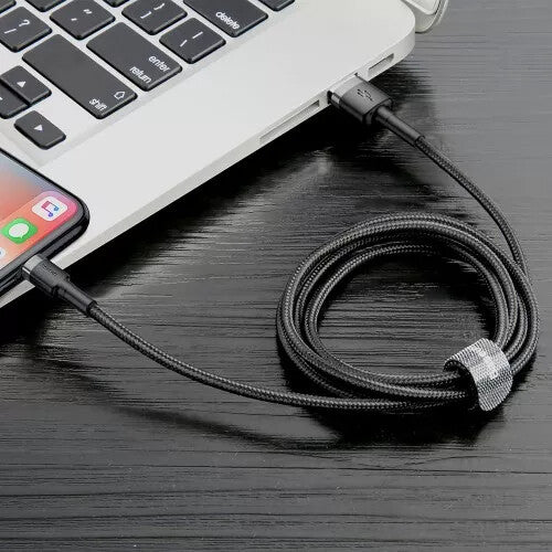 Baseus Cafule USB naar Lightning Kabel 1,5 A - 2 meter - Zwart/Grijs