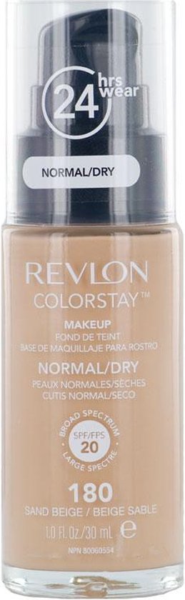 Revlon Colorstay Foundation - met pomp - droge huid - 180 Sand Beige