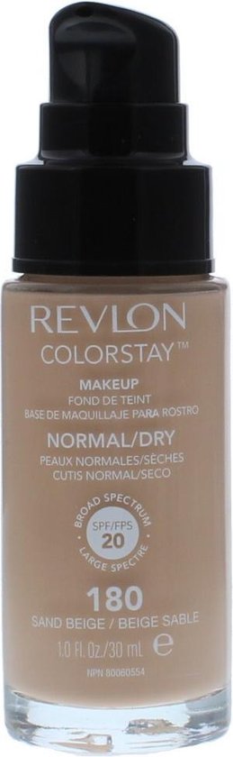 Revlon Colorstay Foundation - met pomp - droge huid - 180 Sand Beige
