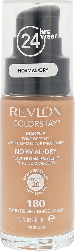 Revlon Colorstay Foundation - met pomp - droge huid - 180 Sand Beige