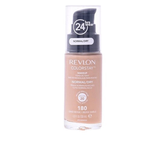 Revlon Colorstay Foundation - met pomp - droge huid - 180 Sand Beige