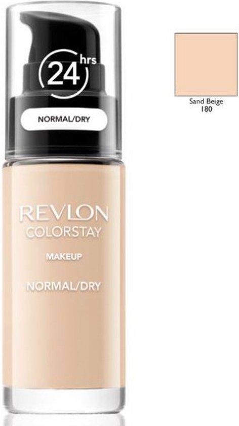 Revlon Colorstay Foundation - met pomp - droge huid - 180 Sand Beige