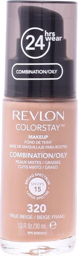 Revlon Colorstay foundation met pomp - vette huid - 320 True Beige