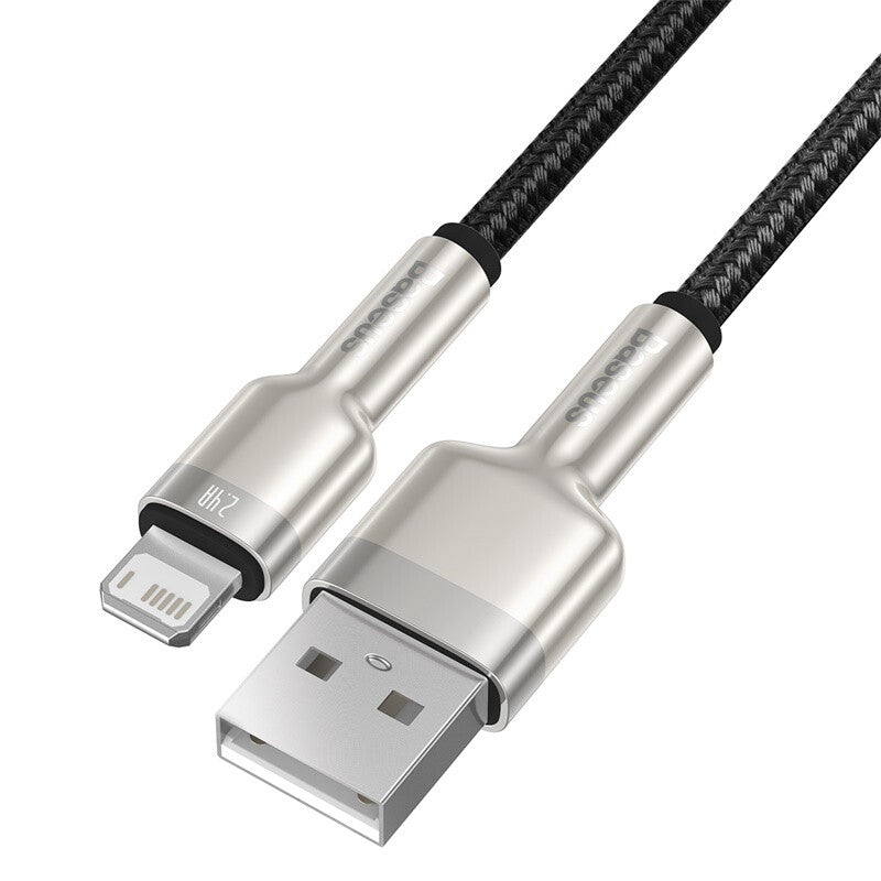 Baseus Cafule Series USB naar Lightning Kabel - Metaal - 2 meter - Zwart