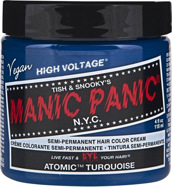 Manic Panic Classic haarverf - semi-permanent - Atomic Turquoise - blauw