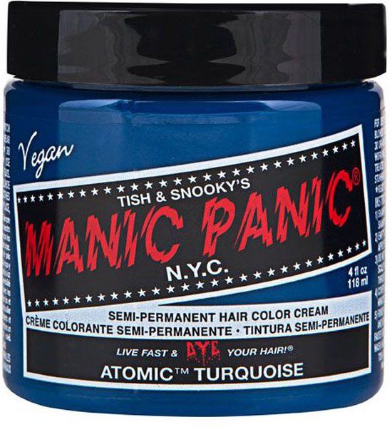 Manic Panic Classic haarverf - semi-permanent - Atomic Turquoise - blauw