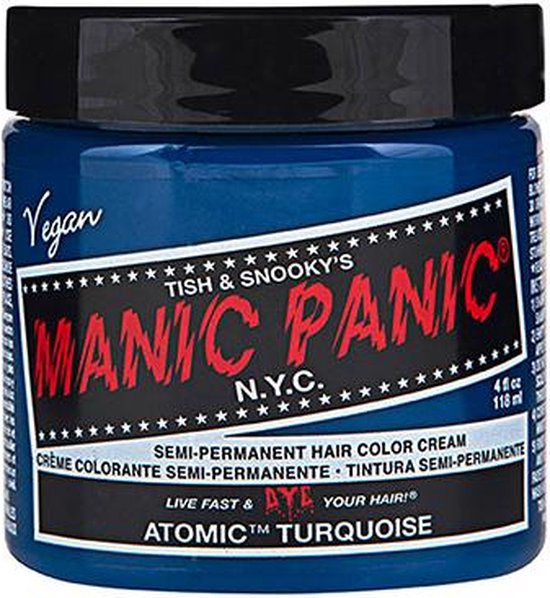 Manic Panic Classic haarverf - semi-permanent - Atomic Turquoise - blauw