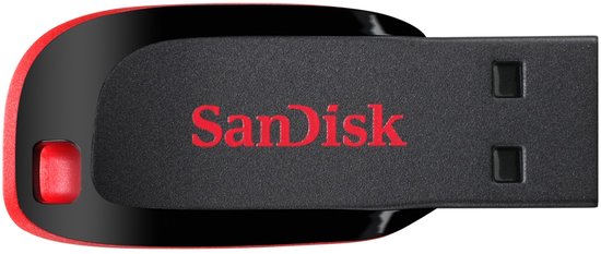 Sandisk Cruzer Blade USB stick - 16GB USB 2.0 - Zwart