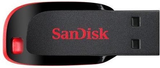 Sandisk Cruzer Blade USB stick - 16GB USB 2.0 - Zwart