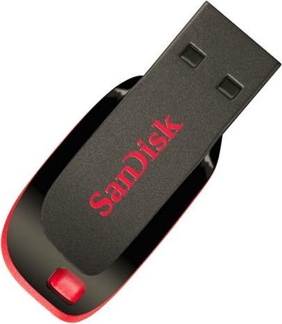 Sandisk Cruzer Blade USB stick - 16GB USB 2.0 - Zwart