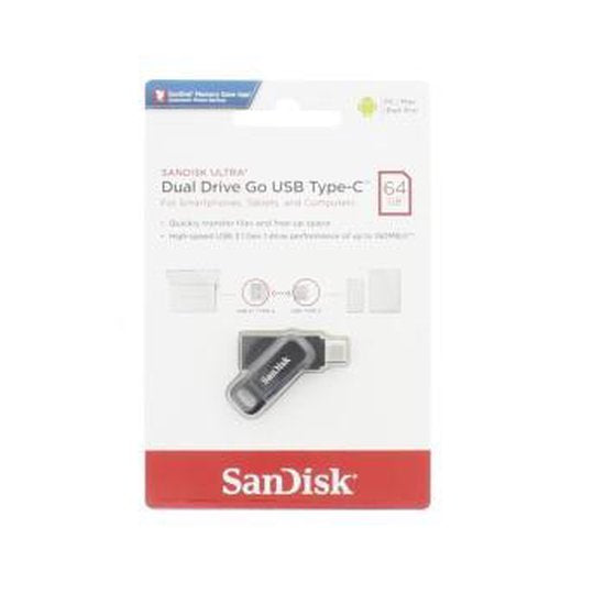 SanDisk Ultra Dual Drive Go USB-stick - 64 GB USB 3.2/USB-C - Zwart