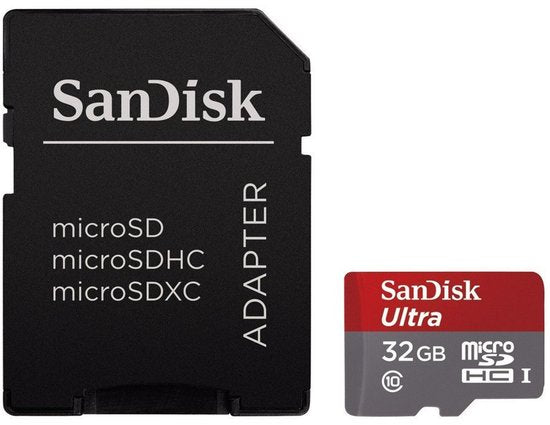 SanDisk Ultra Micro SDHC - UHS1 A1 met adapter - 32 GB
