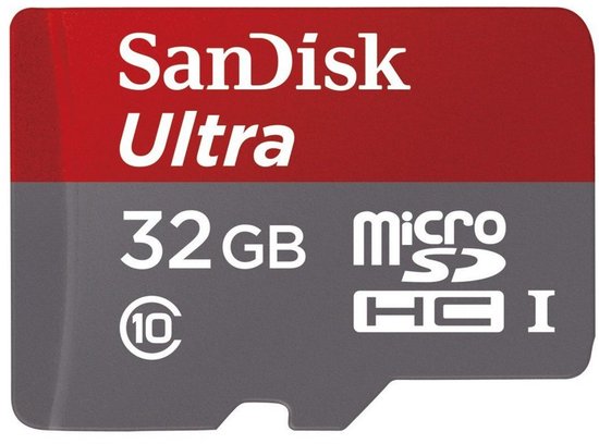 SanDisk Ultra Micro SDHC - UHS1 A1 met adapter - 32 GB