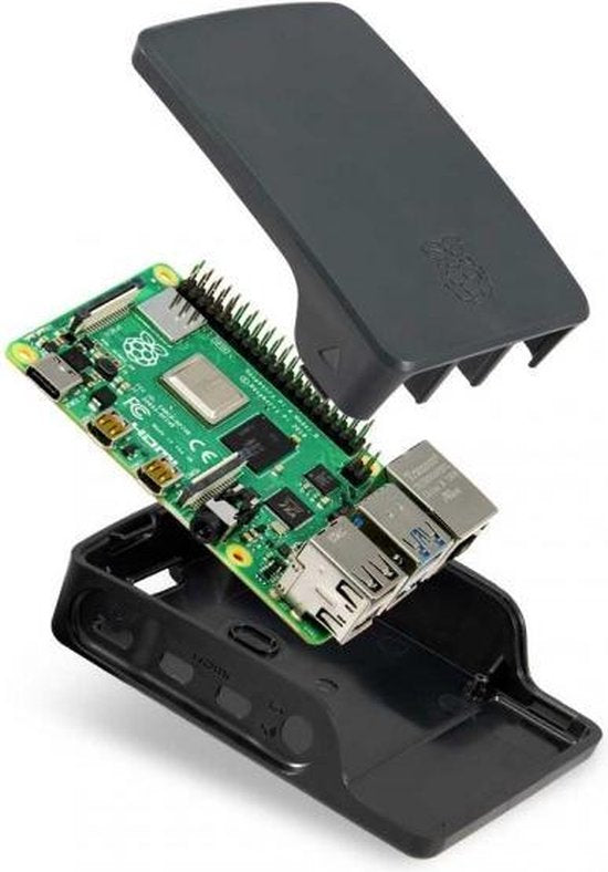 Raspberry Pi 4 behuizing - officieel - Zwart-grijs