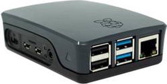 Raspberry Pi 4 behuizing - officieel - Zwart-grijs