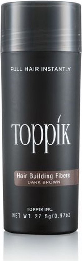 Toppik hair fibres - Hair Building Fibers - 27.5 gram - Dark Brown