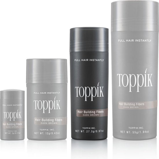 Toppik hair fibres - Hair Building Fibers - 27.5 gram - Dark Brown