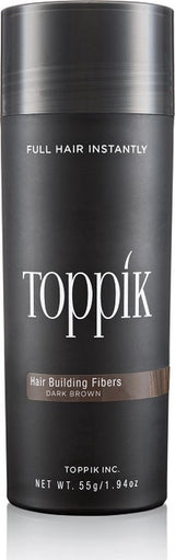 Toppik Hair Building Fibers - cosmetische haarverdikker - 55 gram - Donkerbruin