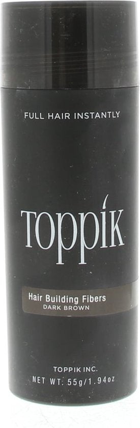 Toppik Hair Building Fibers - cosmetische haarverdikker - 55 gram - Donkerbruin