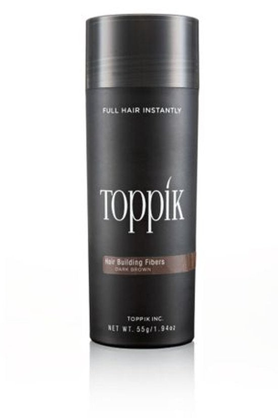 Toppik Hair Building Fibers - cosmetische haarverdikker - 55 gram - Donkerbruin