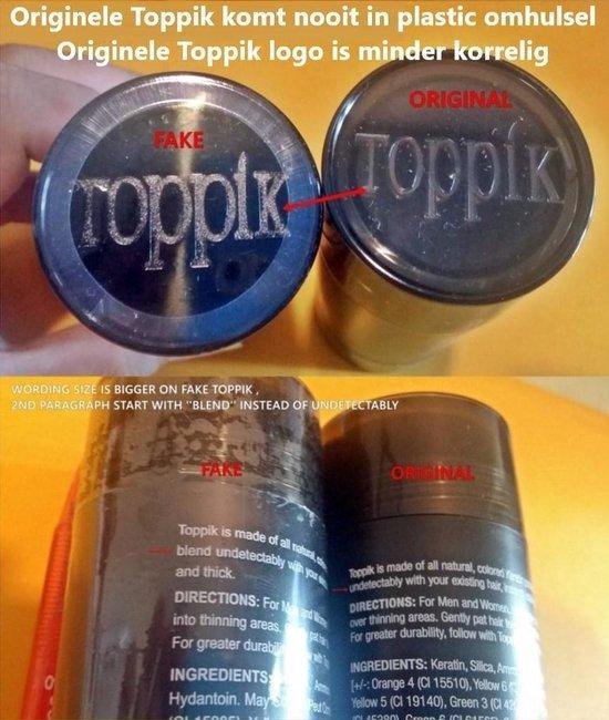 Toppik Hair Building Fibers haarverdikker - verbergt haaruitval - Middenbruin - 55 gram
