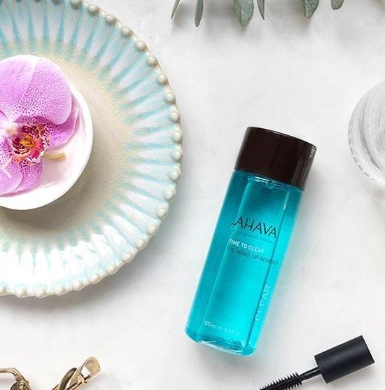 Ahava oogmake-up remover - verwijdert waterproof make-up - voor gevoelige huid en lensdragers - 125 ml