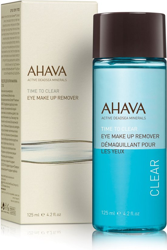 Ahava oogmake-up remover - verwijdert waterproof make-up - voor gevoelige huid en lensdragers - 125 ml