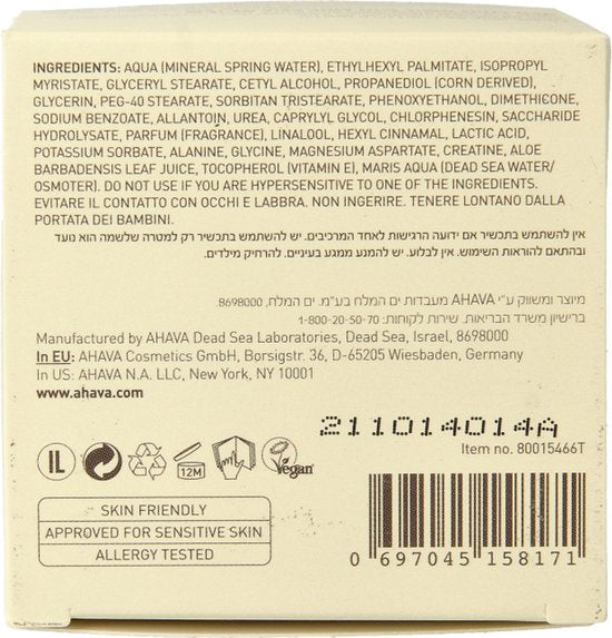 AHAVA dagcrème - voor normale tot droge huid - hydraterend - 50 ml